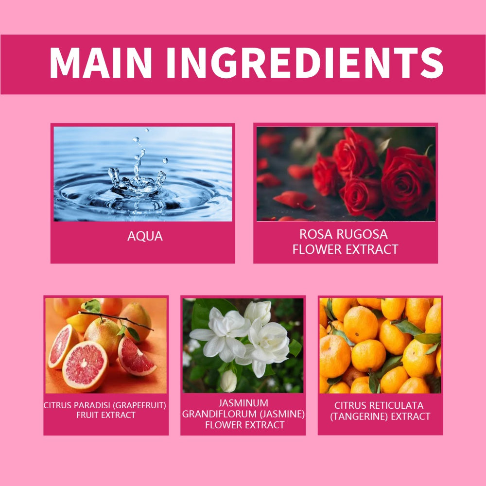 3-bottle pack MRUIS Pheromone Women's Perfume Pheromone Pink Jasmine Sweet Fruits Fresh,Natural and Charming, Suitable for Dates, Daily Commutes, Essential Oil Perfume